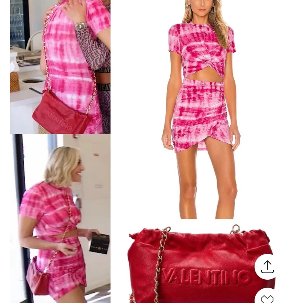 SOLD Superdown Maureen Jersey Pink Tie Dye Fashion Blog Fave Cut Out Bodycon - Picture 7 of 8